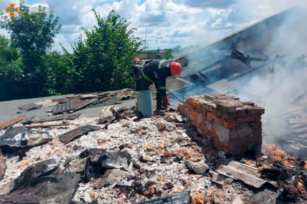 В Измаиле горело заброшенное здание на мясокомбинате