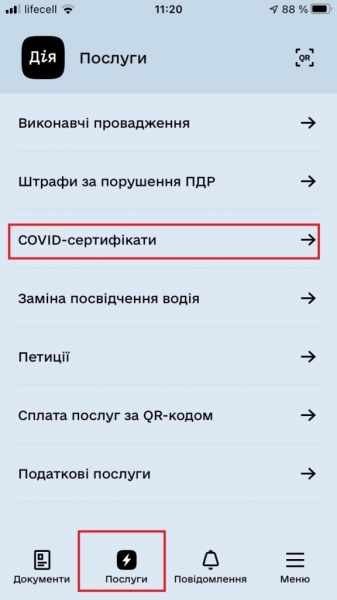 Украинцам подсказали, как загрузить COVID-сертификат в «Дію» с бумажным паспортом