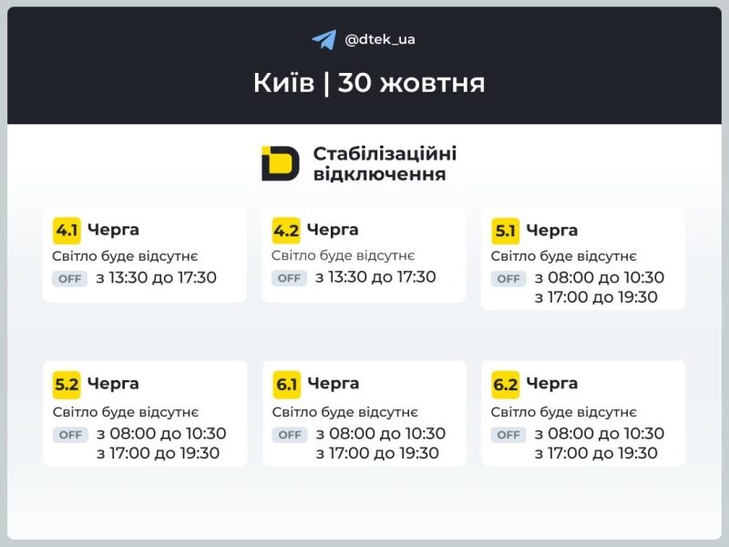 Україна перейшла на&nbsp;аварійні відключення: де&nbsp;й&nbsp;на скільки вимкнуть